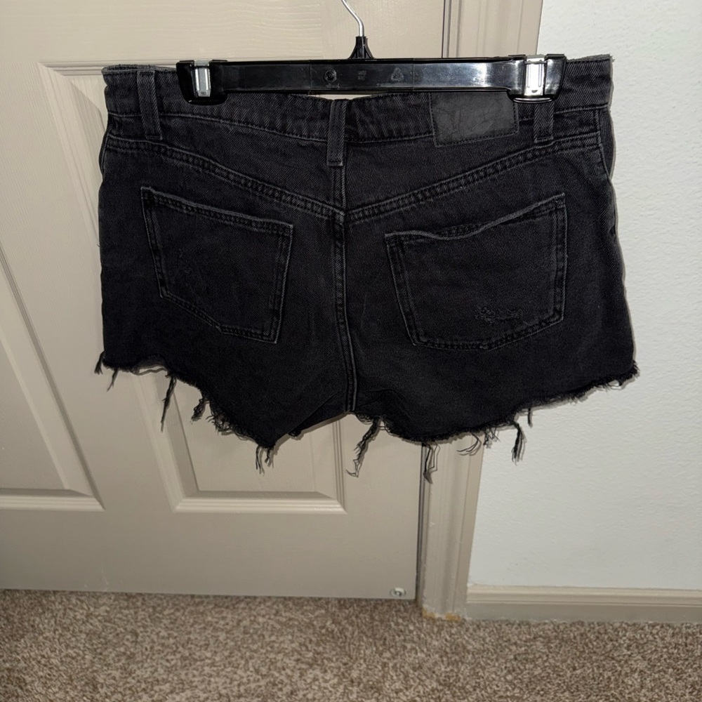 Black Distressed Women's Shorts